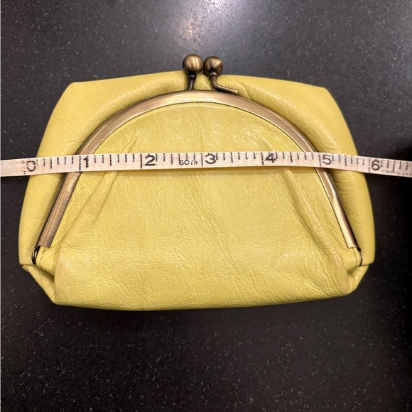 Lime green Leather hobo mini clutch - Picture 6 of 7